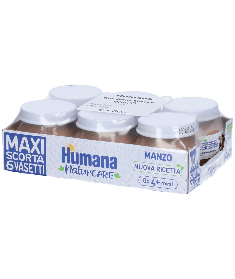 HUMANA OMOG MANZO BIO 6X80G